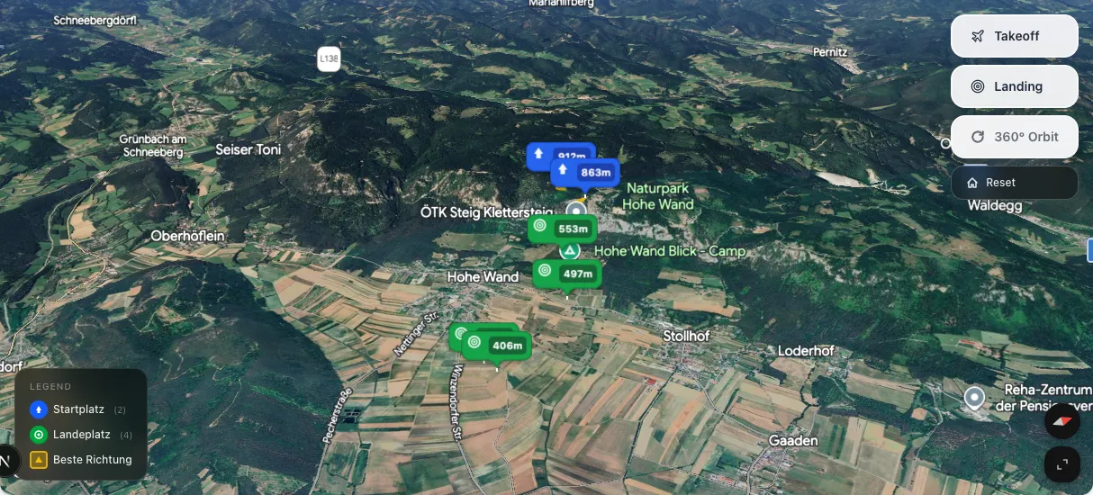 3D terrain map preview