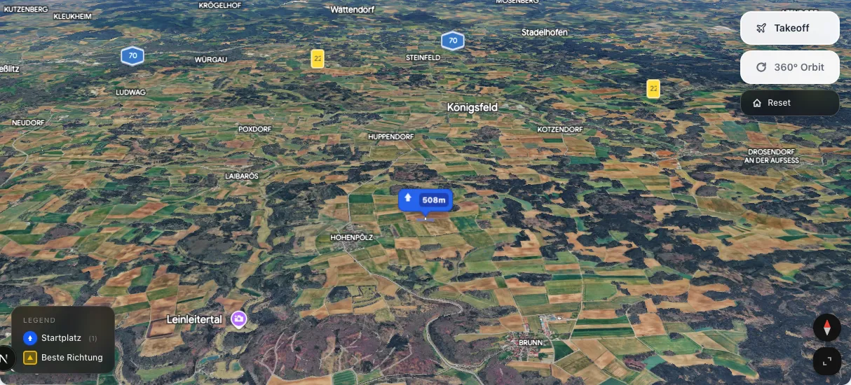 3D terrain map preview