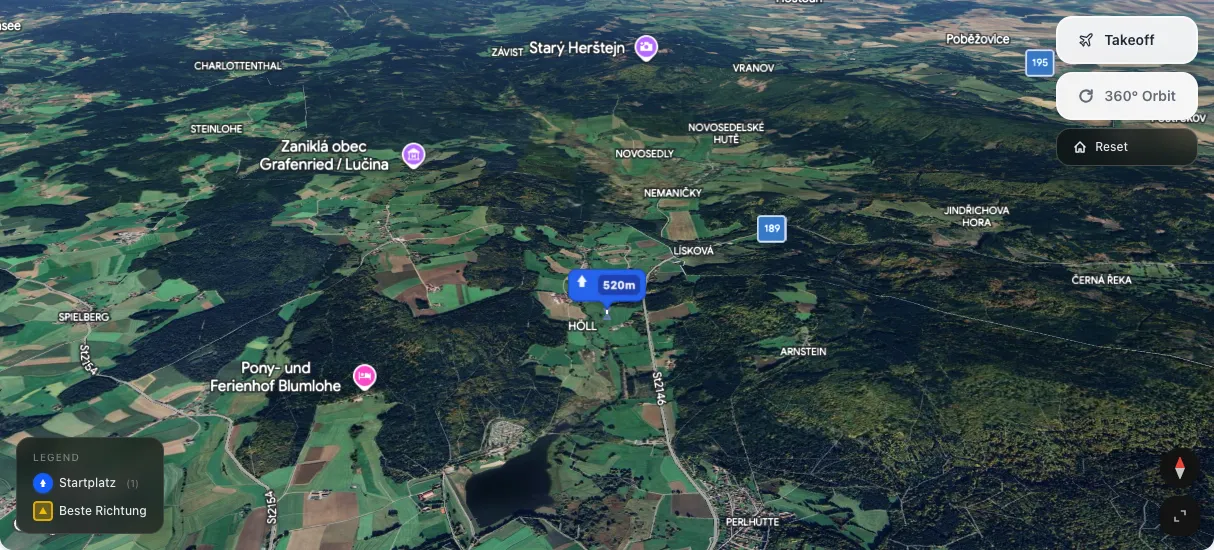 3D terrain map preview