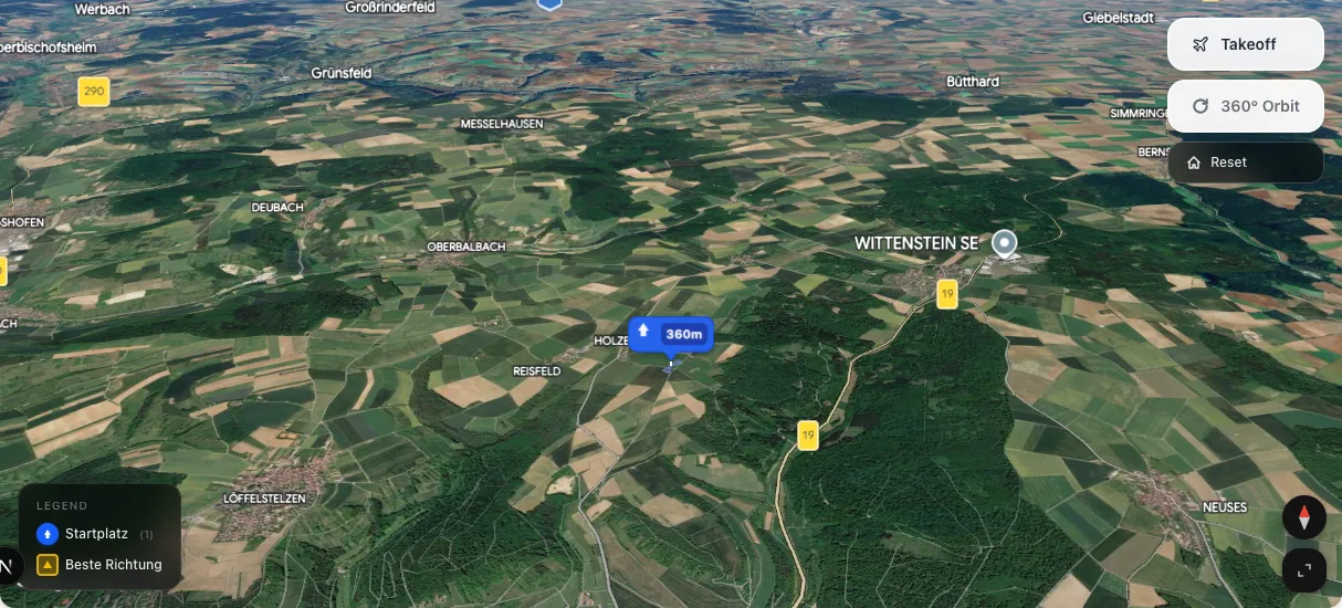 3D terrain map preview