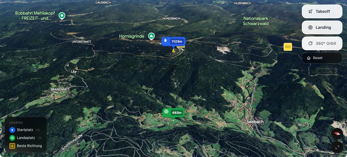 3D terrain map preview