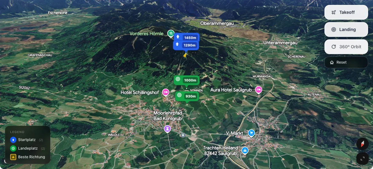 3D terrain map preview