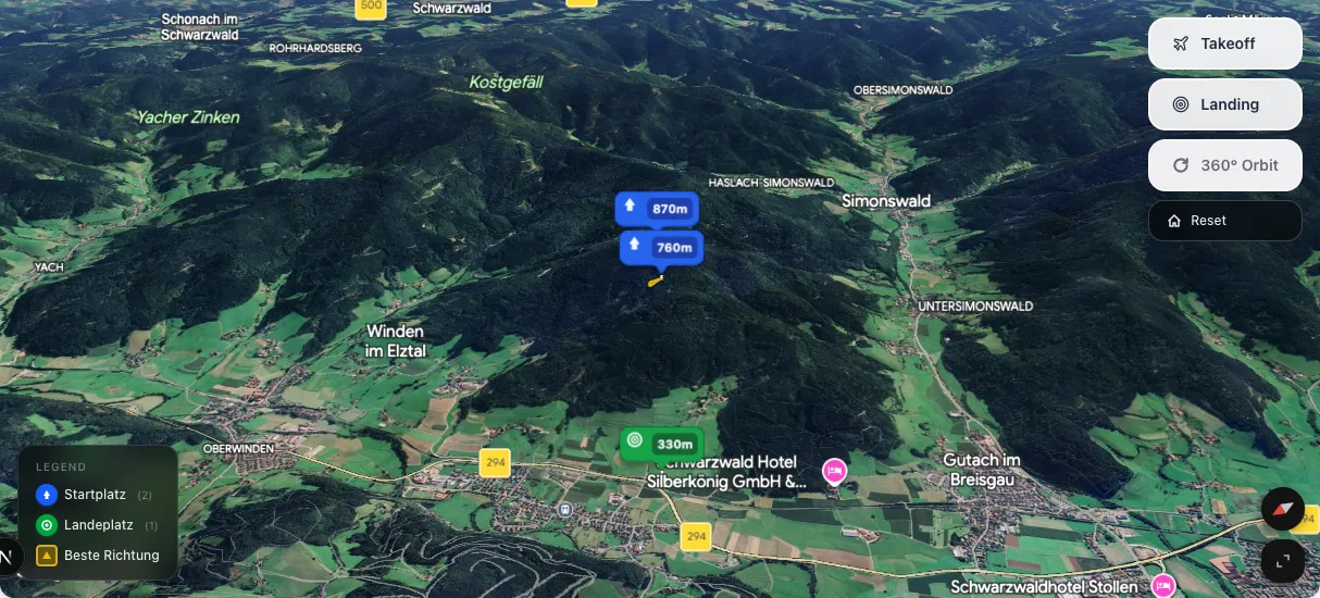3D terrain map preview