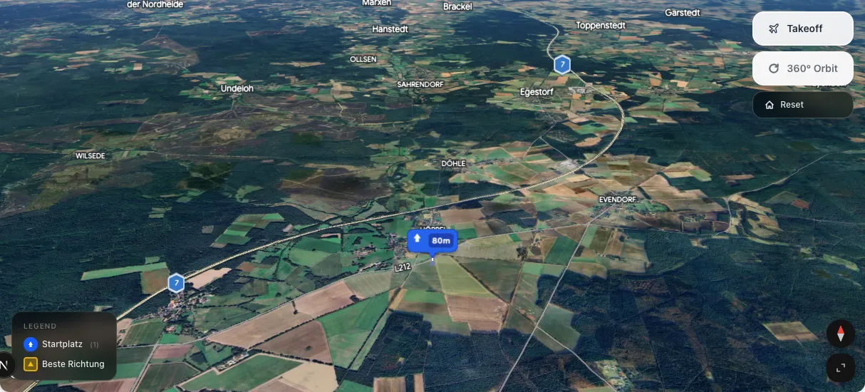 3D terrain map preview