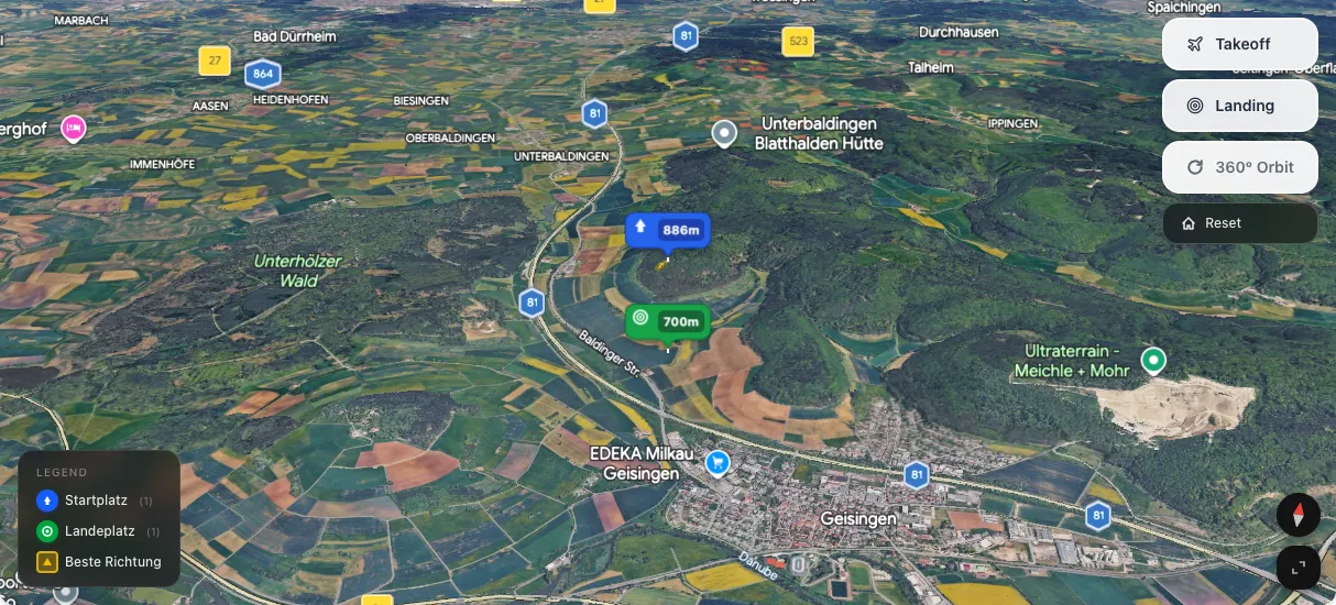 3D terrain map preview