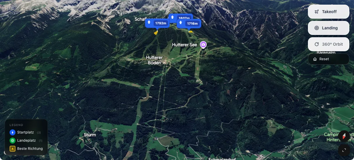 3D terrain map preview