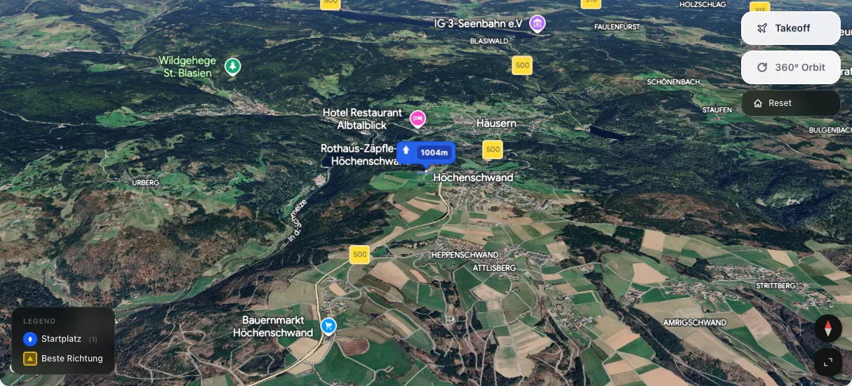 3D terrain map preview