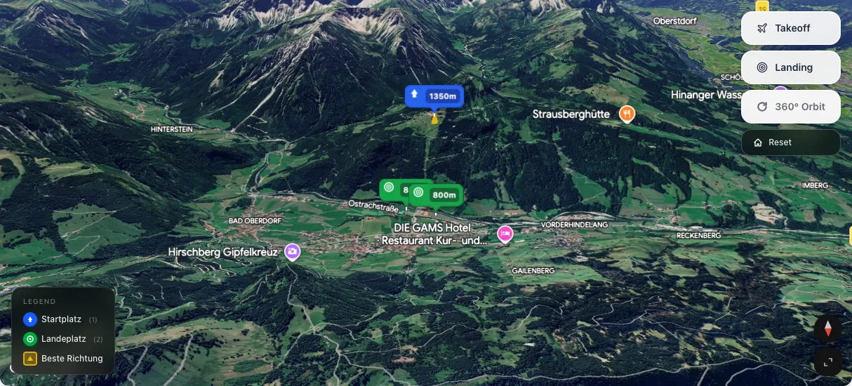 3D terrain map preview