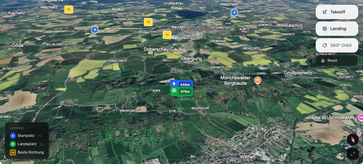 3D terrain map preview