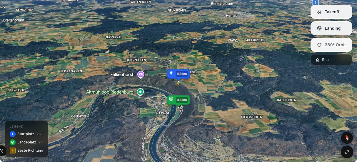 3D terrain map preview