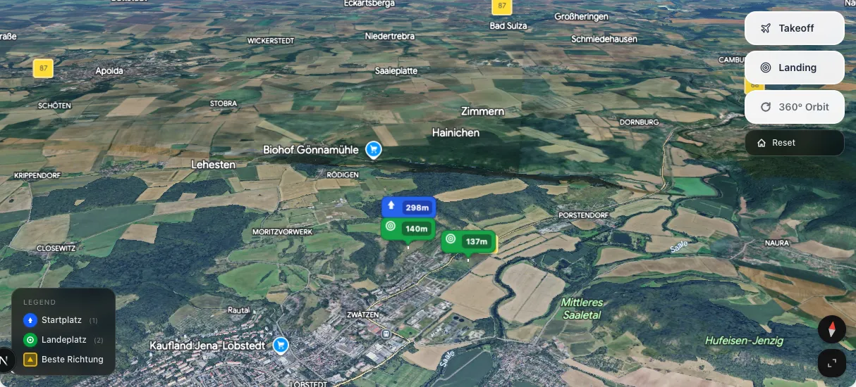 3D terrain map preview