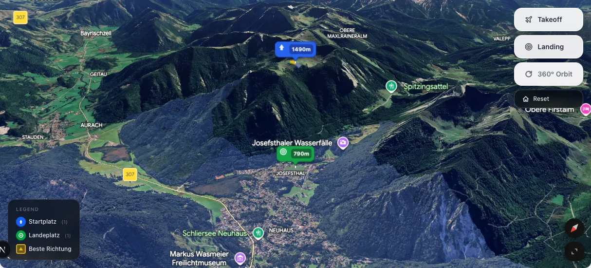 3D terrain map preview