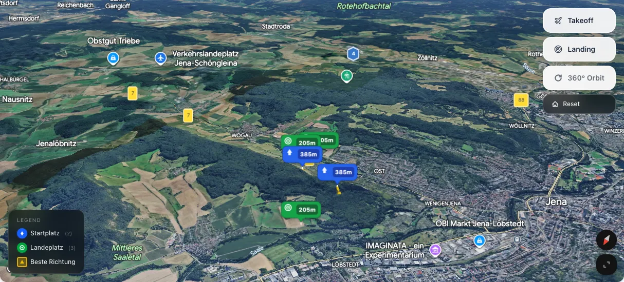 3D terrain map preview