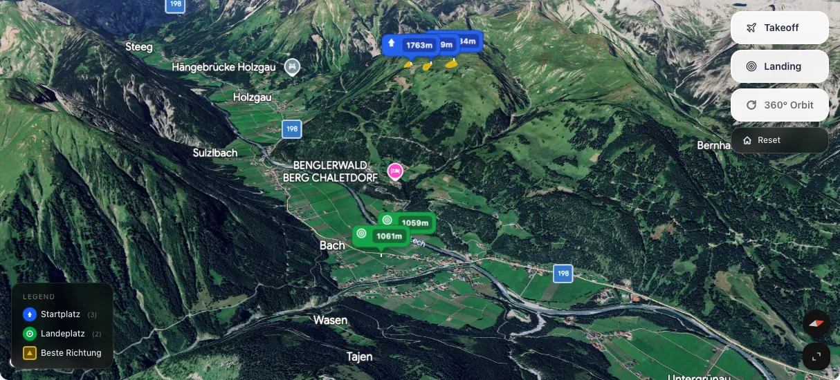 3D terrain map preview