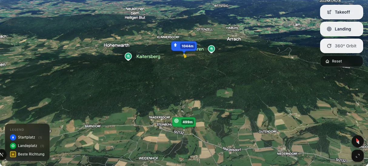 3D terrain map preview