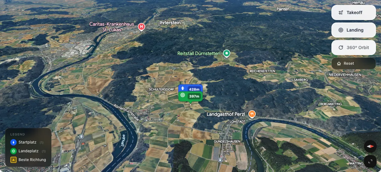 3D terrain map preview