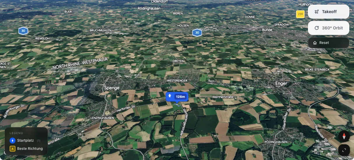 3D terrain map preview