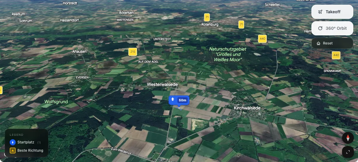 3D terrain map preview