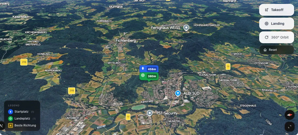 3D terrain map preview