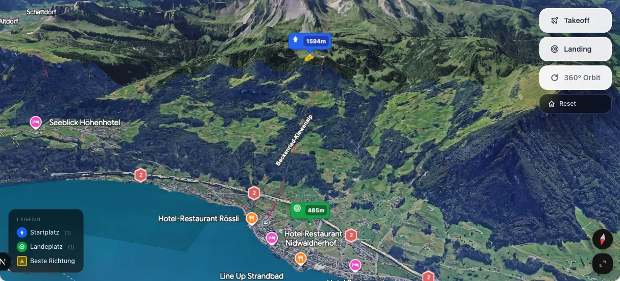 3D terrain map preview