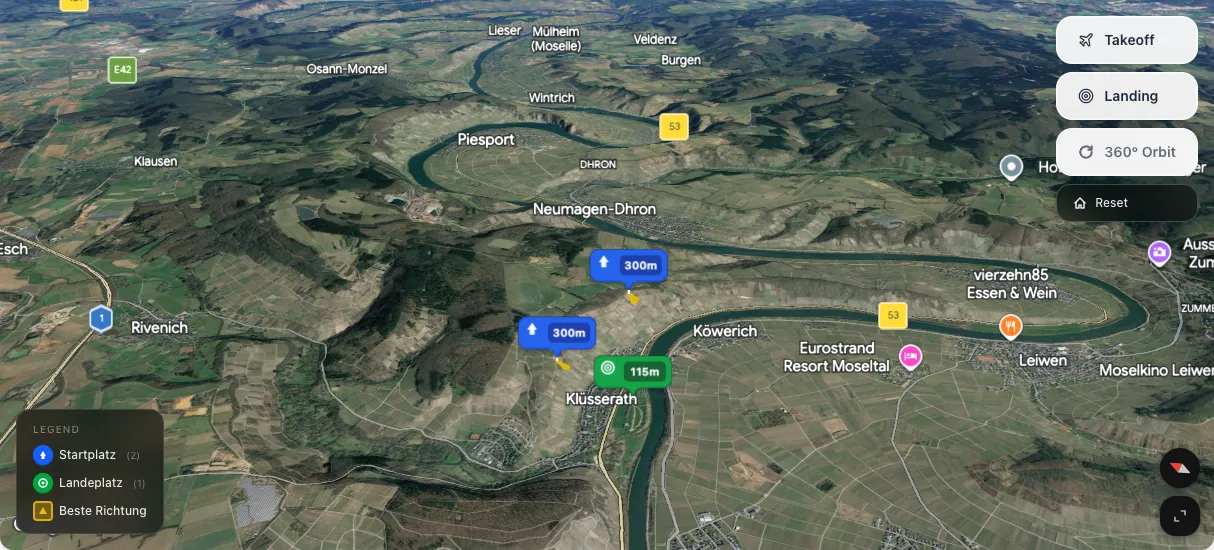 3D terrain map preview