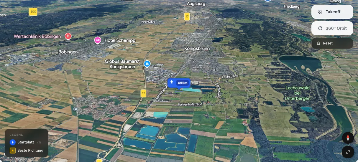 3D terrain map preview