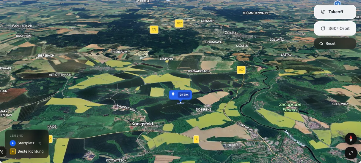 3D terrain map preview