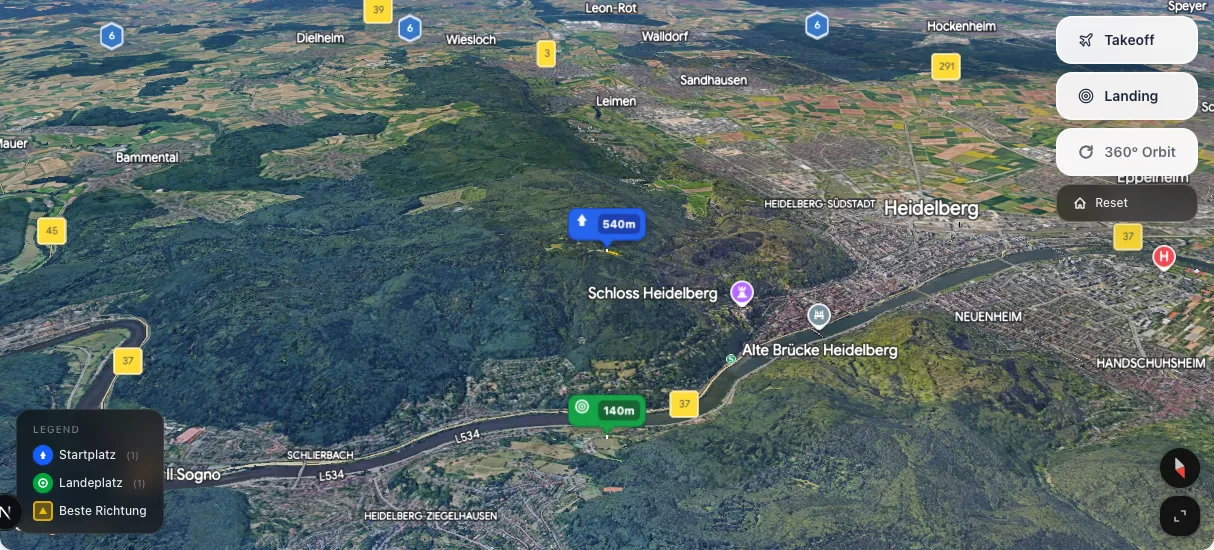 3D terrain map preview