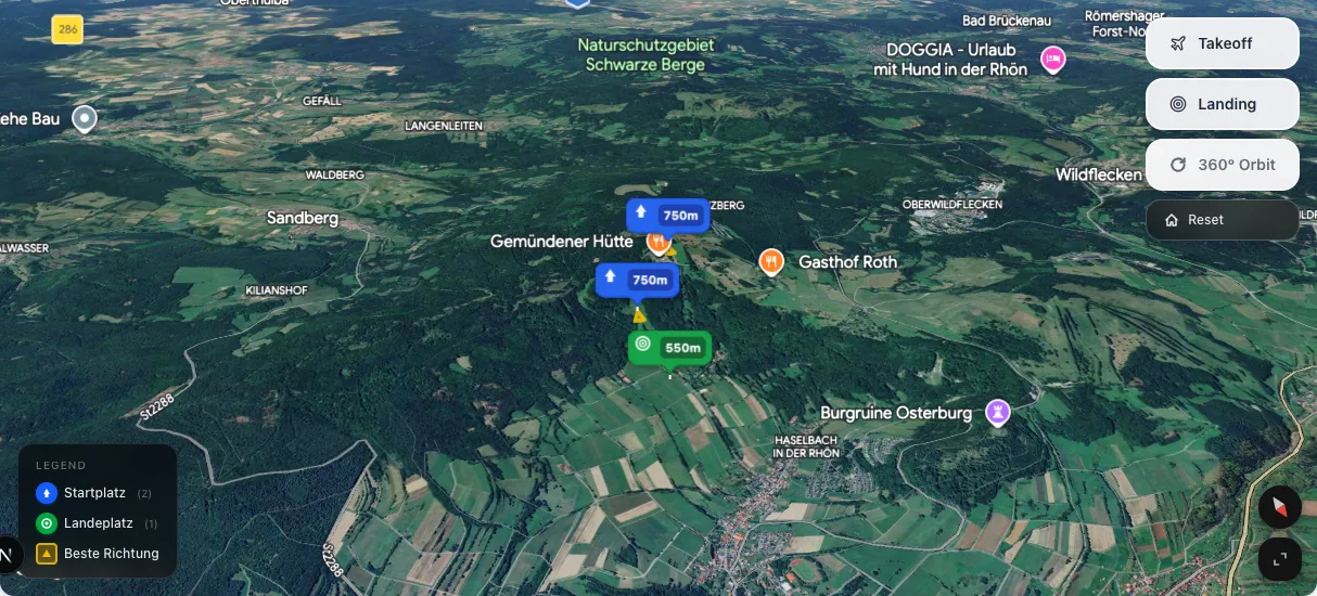 3D terrain map preview