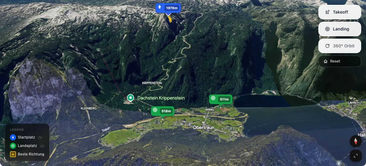 3D terrain map preview