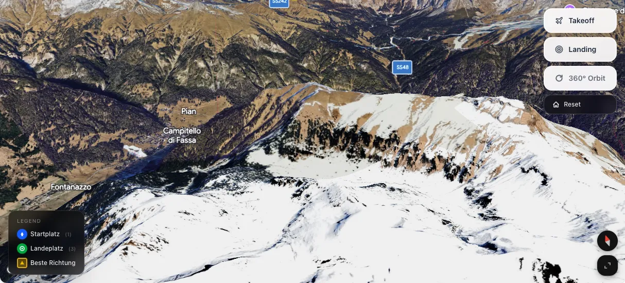 3D terrain map preview