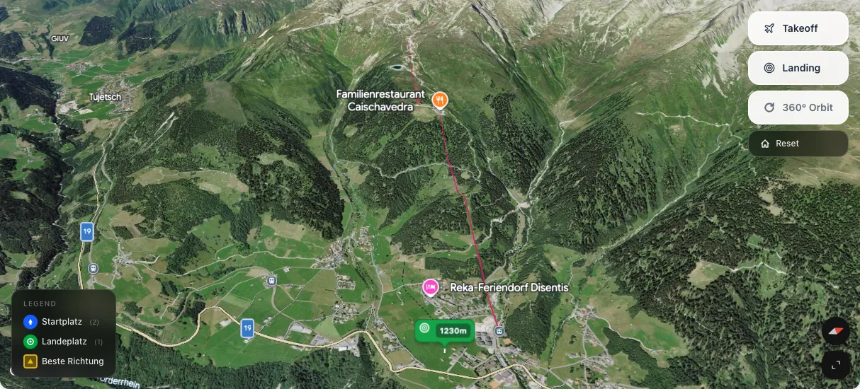 3D terrain map preview