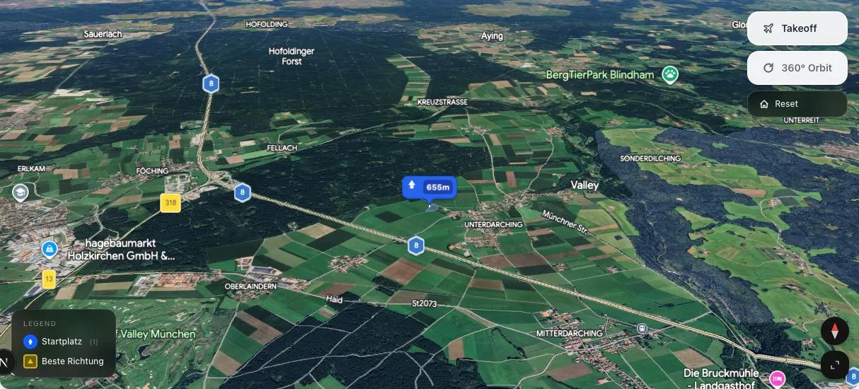 3D terrain map preview