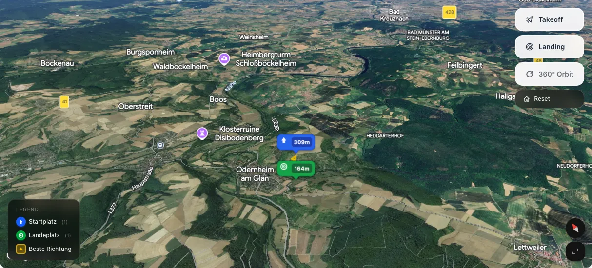 3D terrain map preview