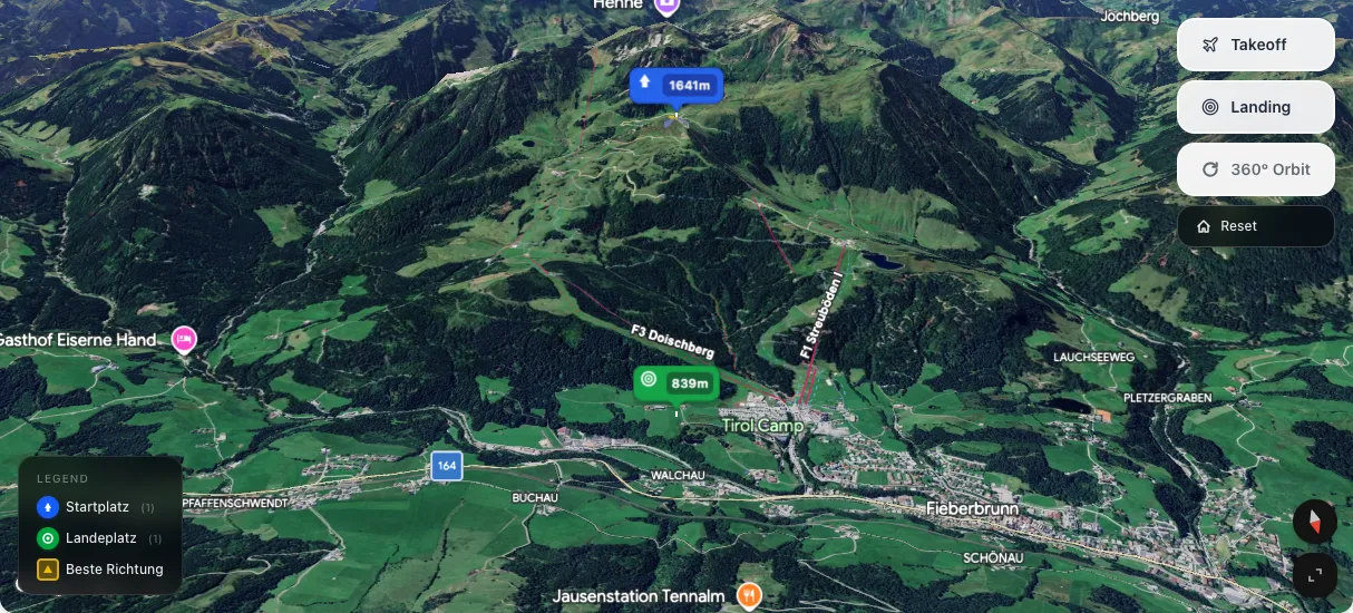 3D terrain map preview