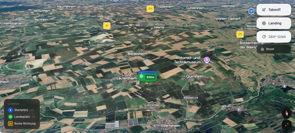 3D terrain map preview