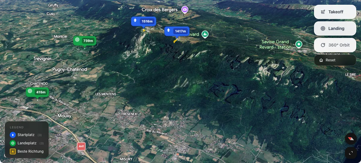 3D terrain map preview