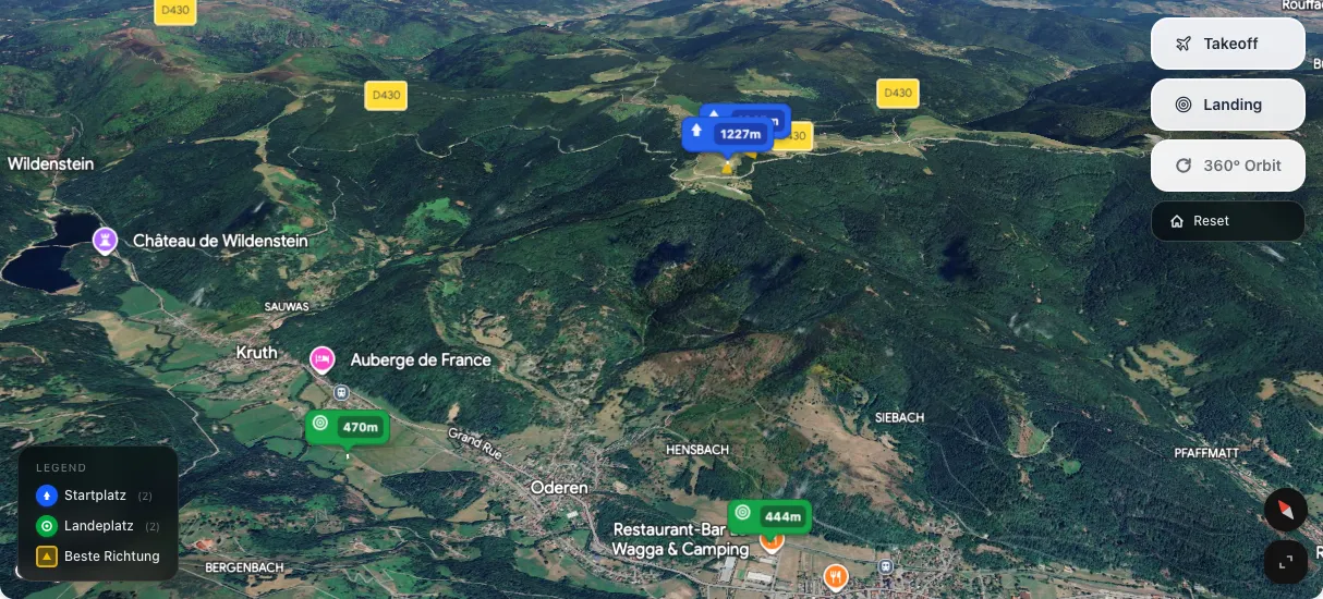 3D terrain map preview