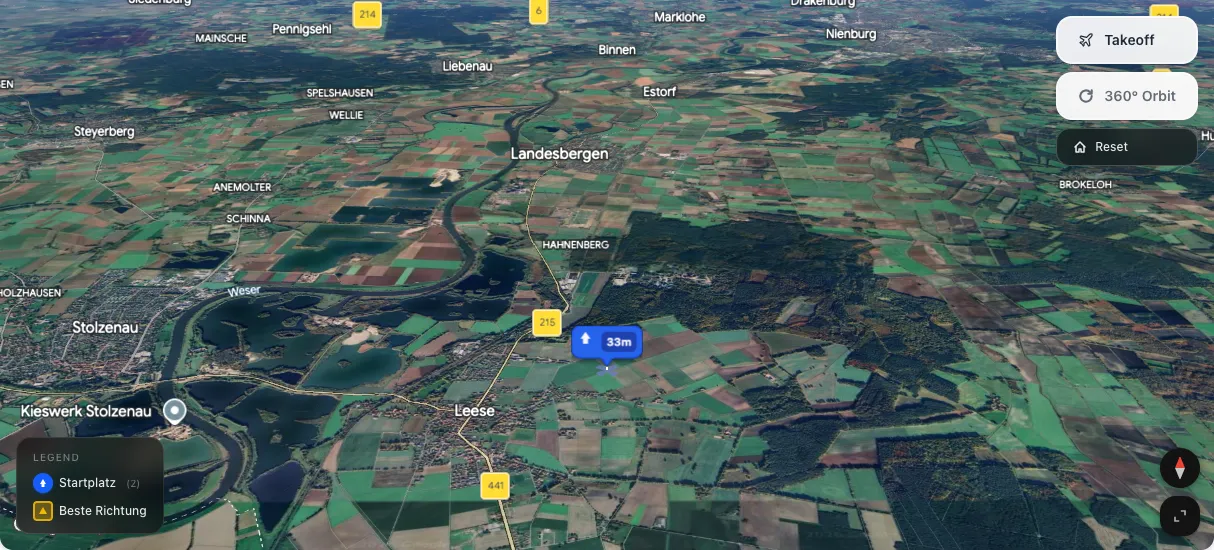 3D terrain map preview