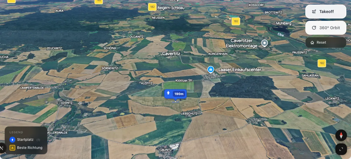 3D terrain map preview