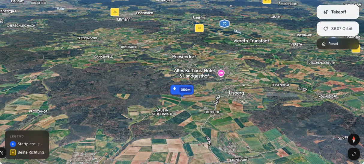 3D terrain map preview