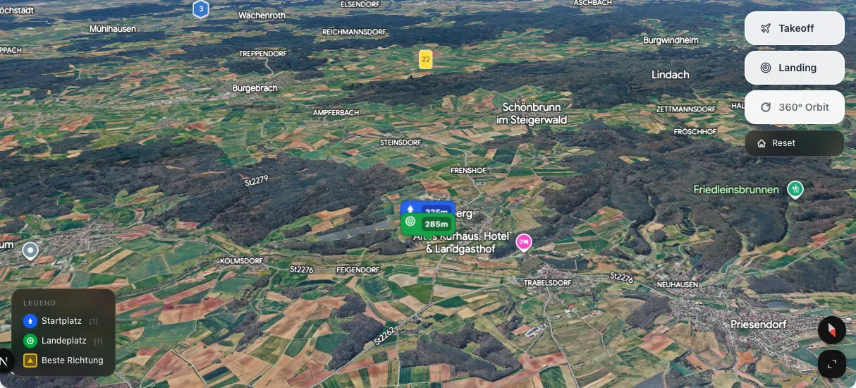 3D terrain map preview