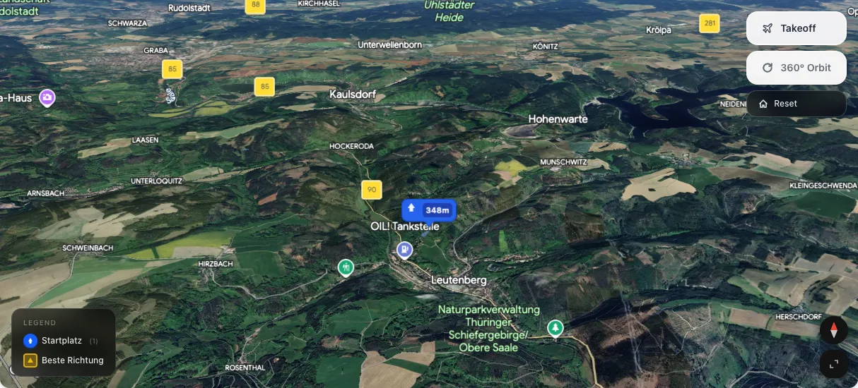 3D terrain map preview
