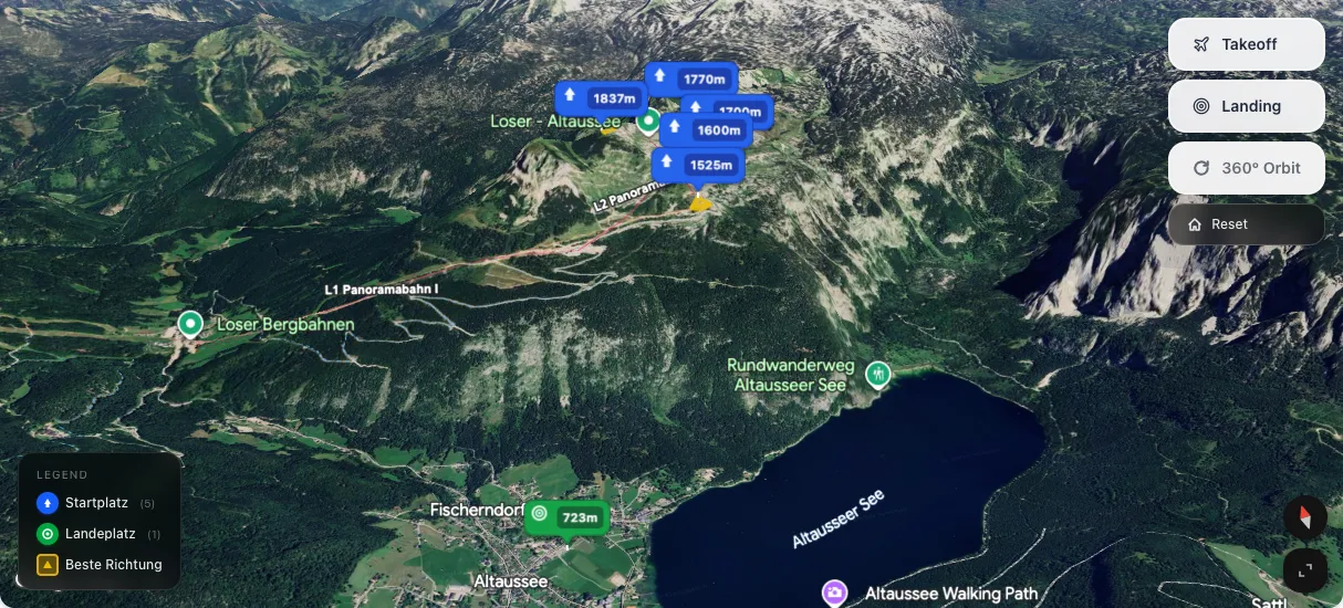 3D terrain map preview