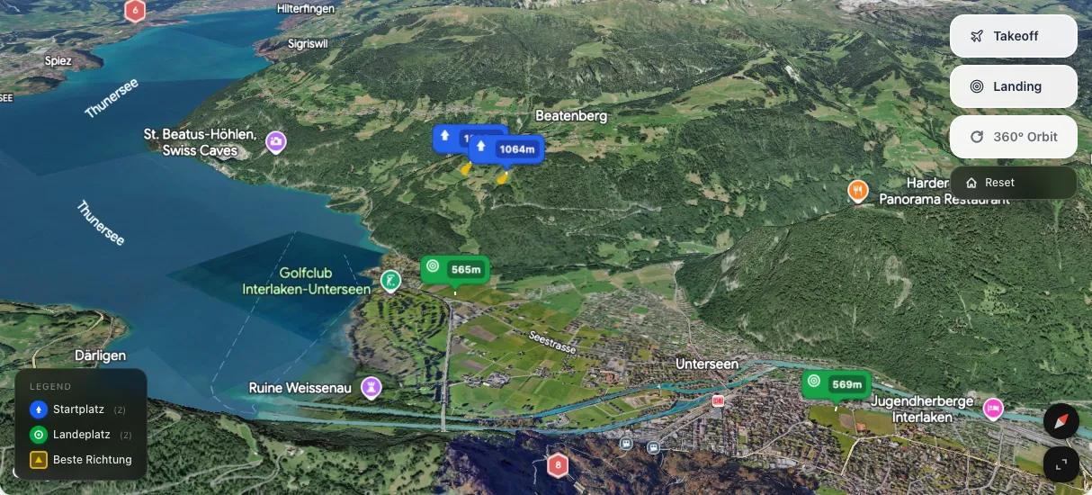 3D terrain map preview