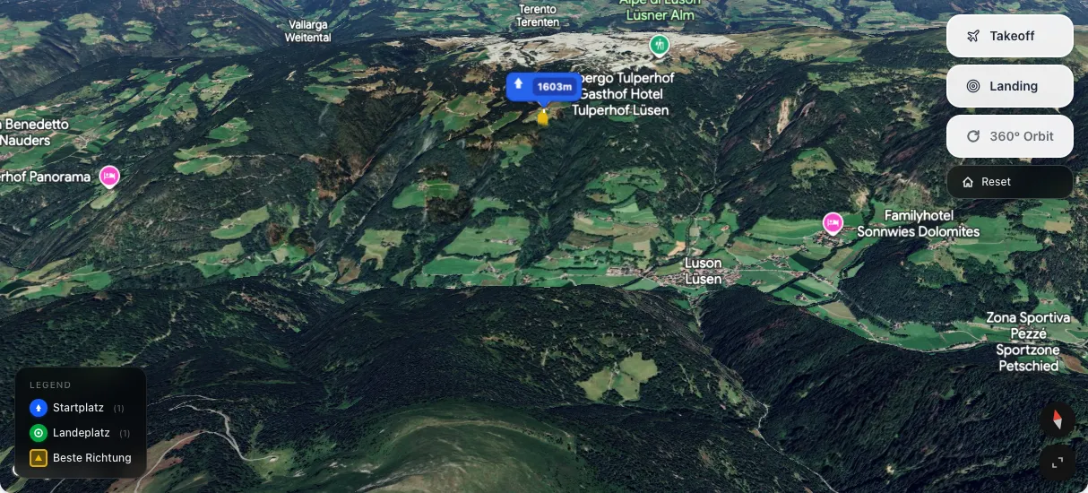 3D terrain map preview