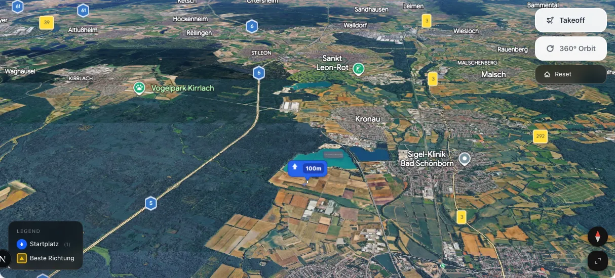 3D terrain map preview