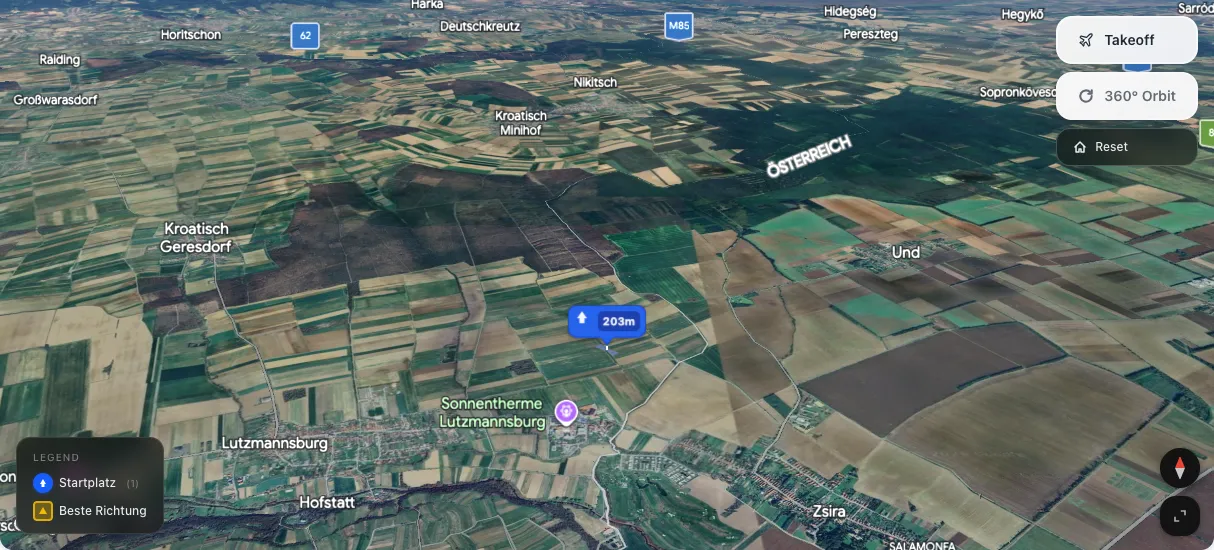 3D terrain map preview