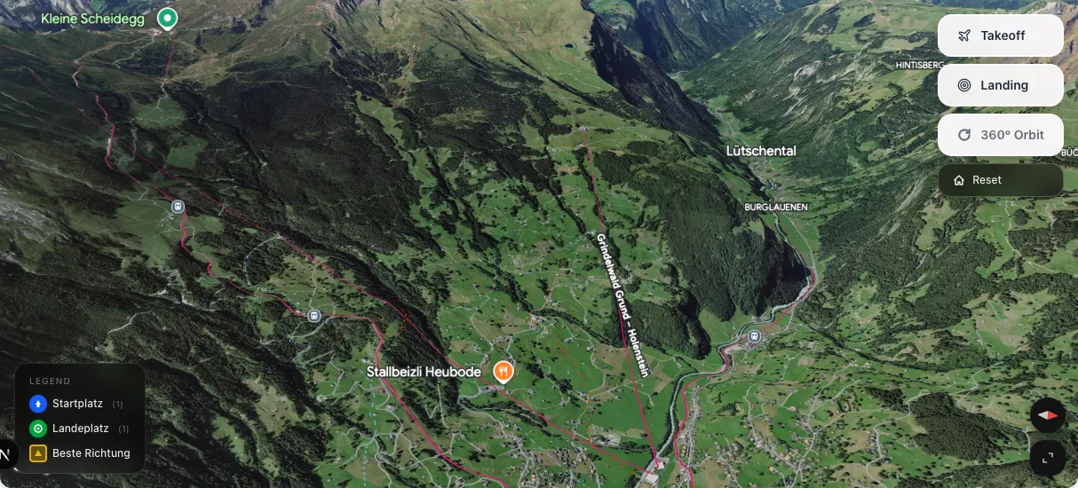 3D terrain map preview