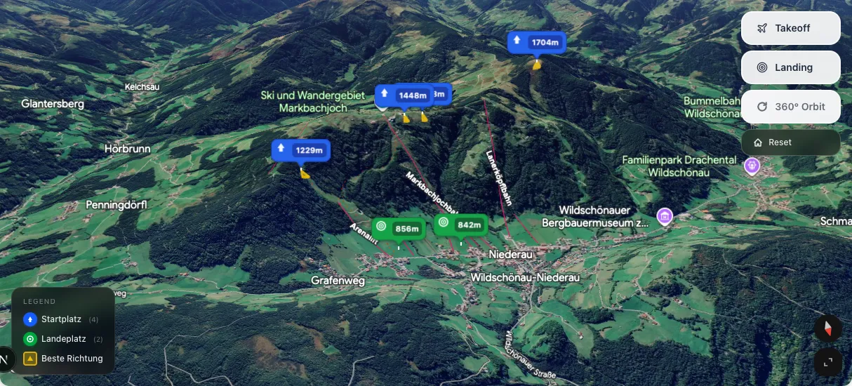 3D terrain map preview